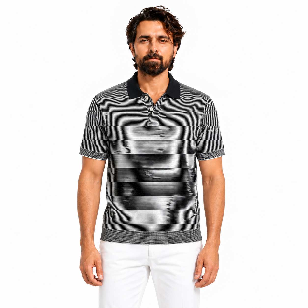 Striped Knit Polo view 2
